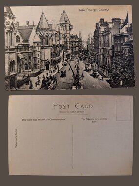 10/$25 Vintage Unused Law Courts London Photo Postcard